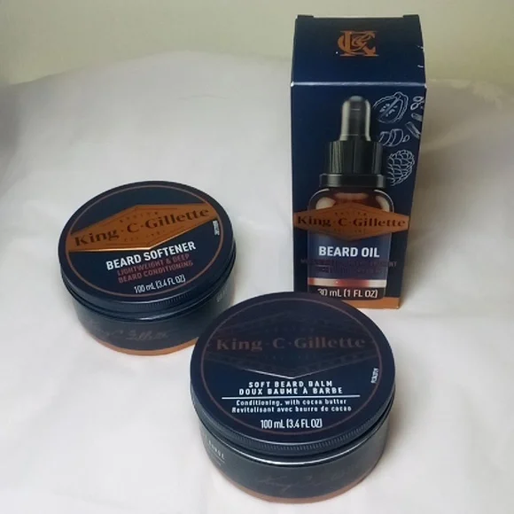 3 piece King C Gillette Beard Balm and Oil - Picture 8 of 8